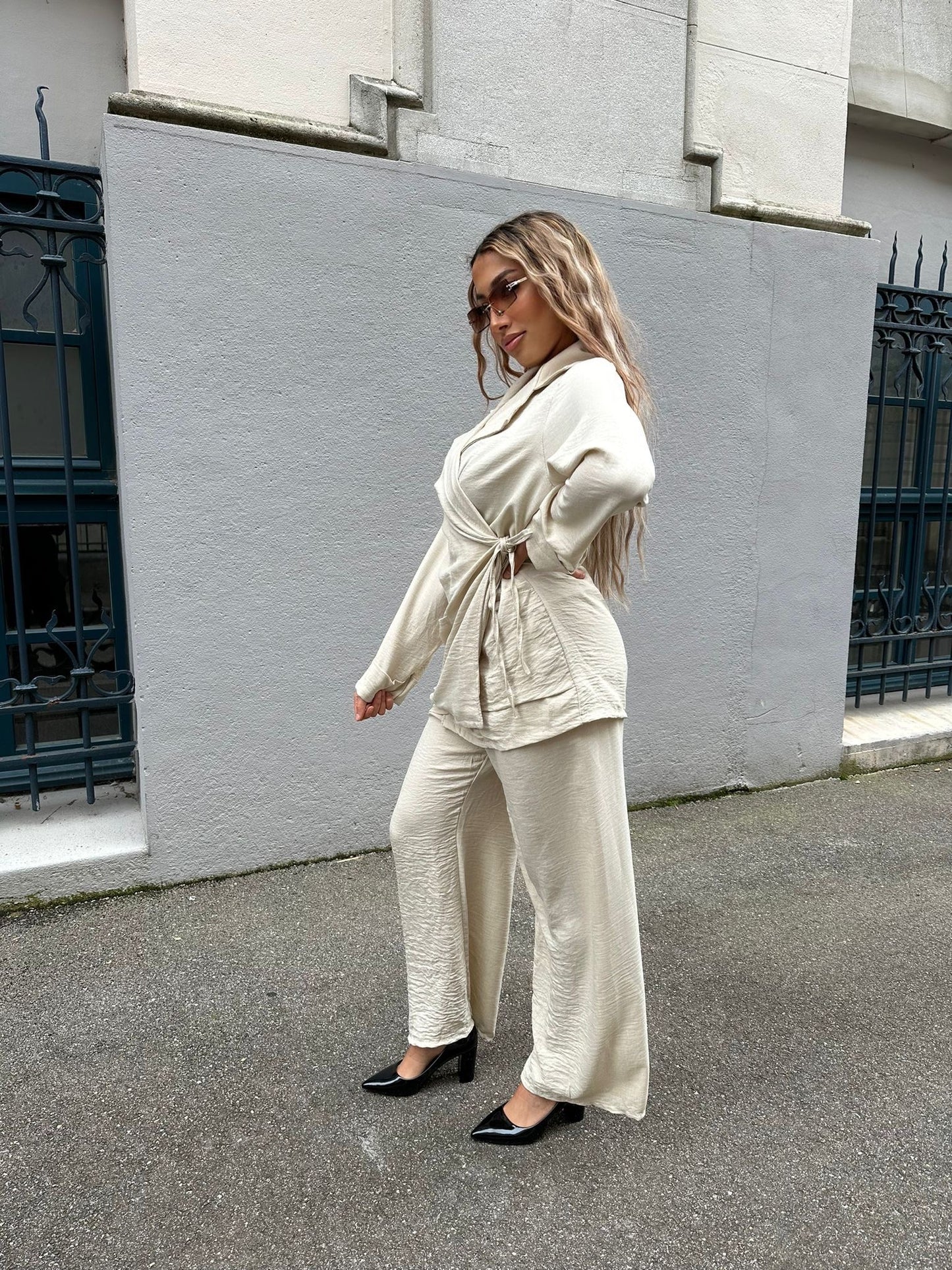 Ensemble tailleur beige