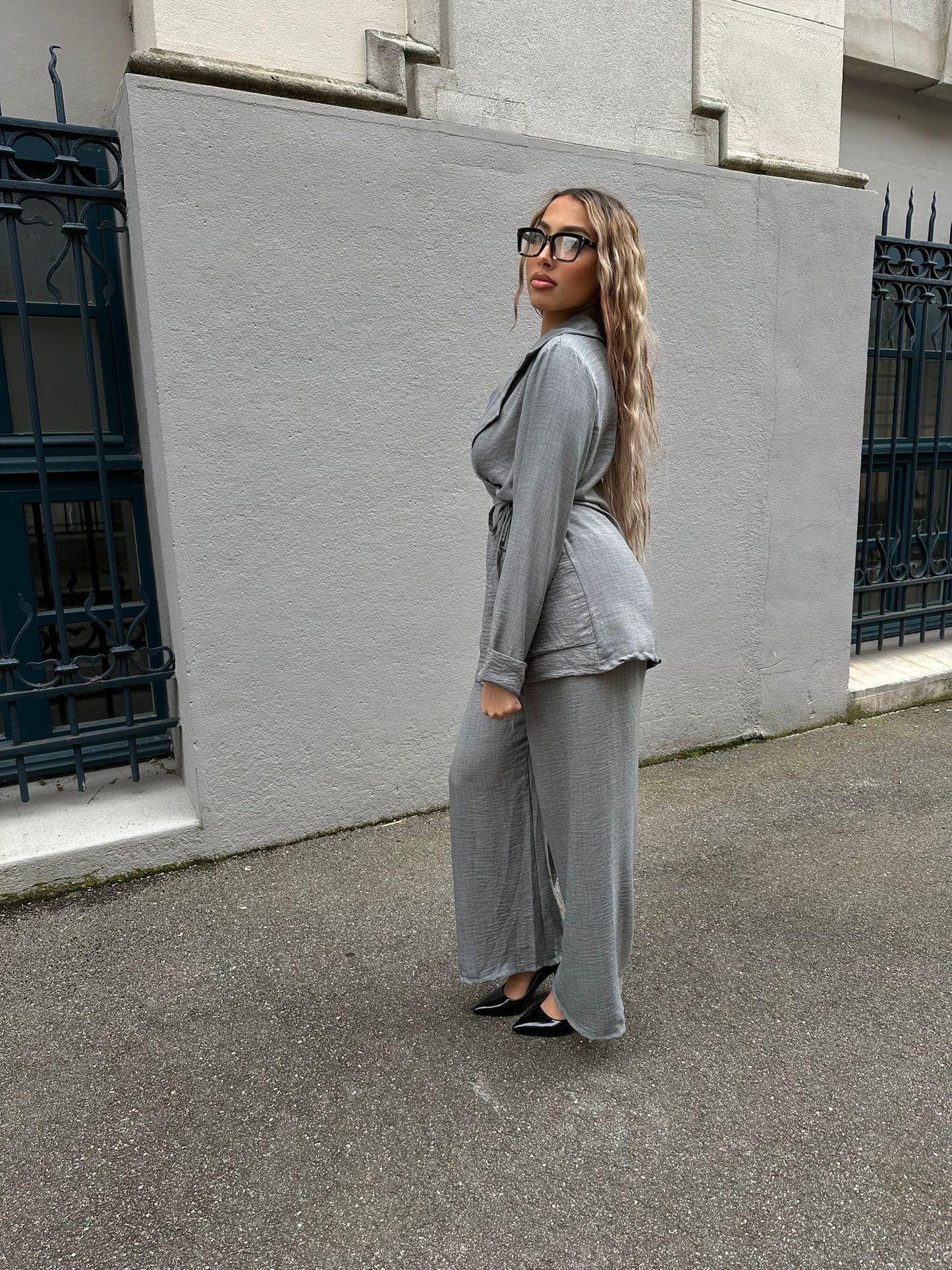 Ensemble tailleur gris