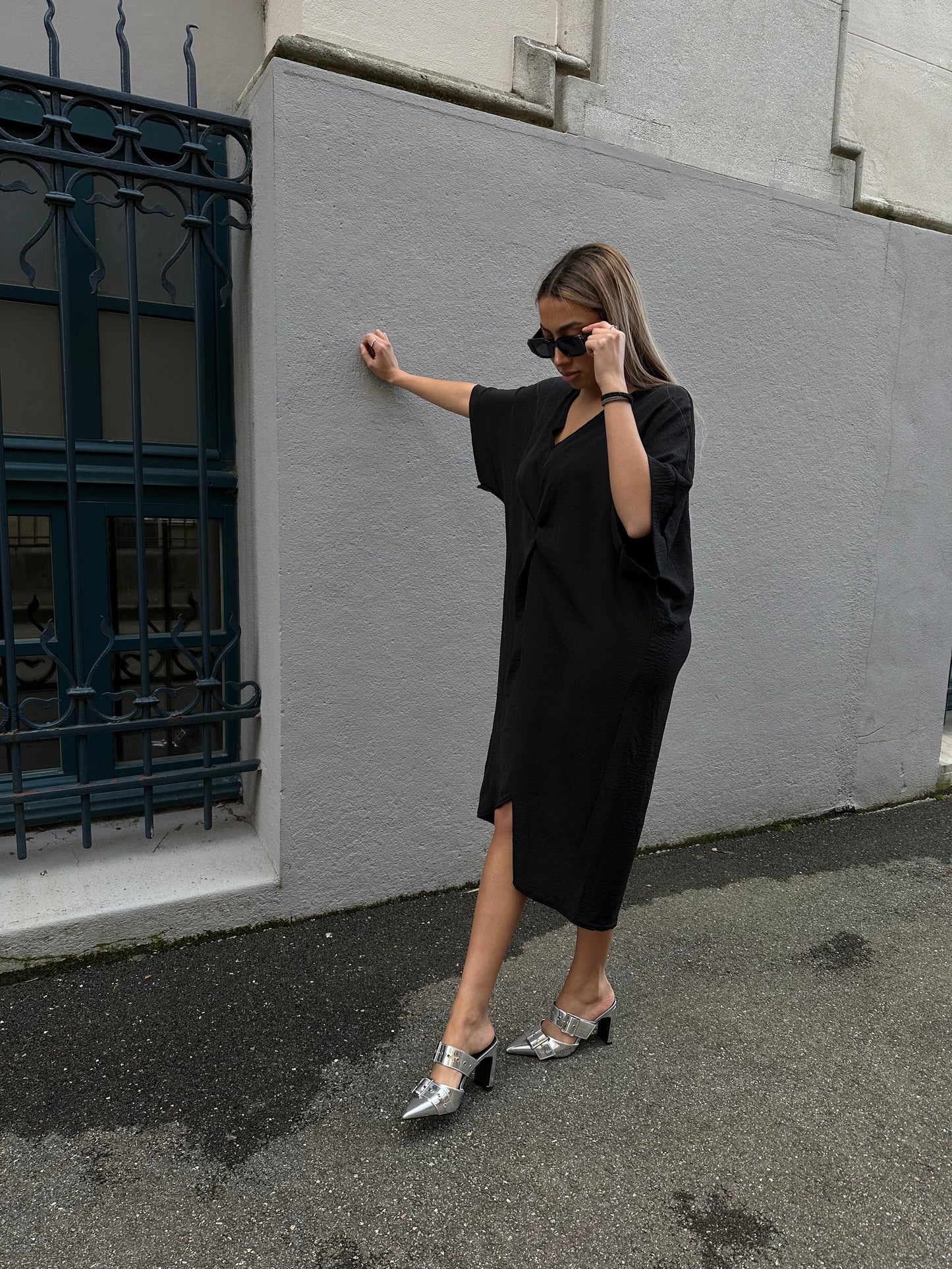 Robe nouée noir