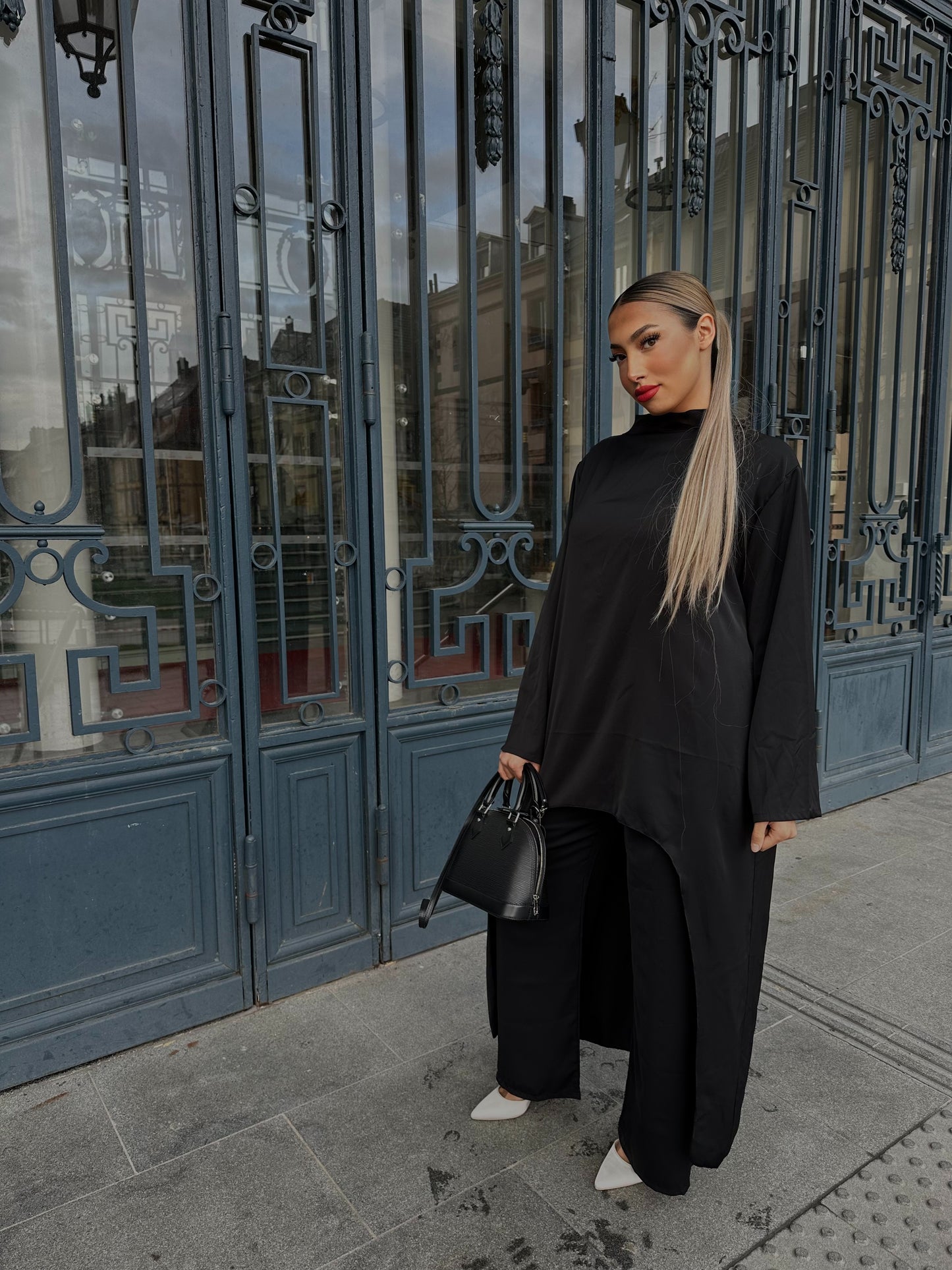 Ensemble noir style abaya