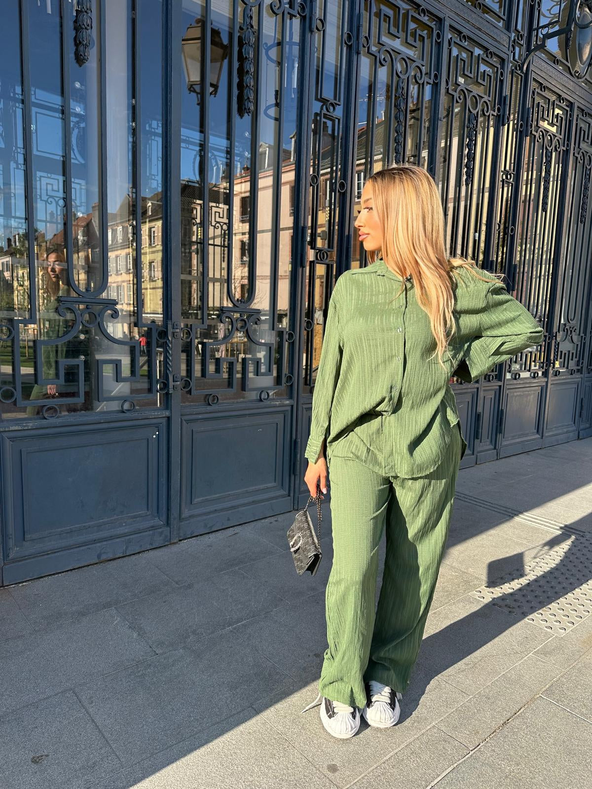 Ensemble chemise vert foncé