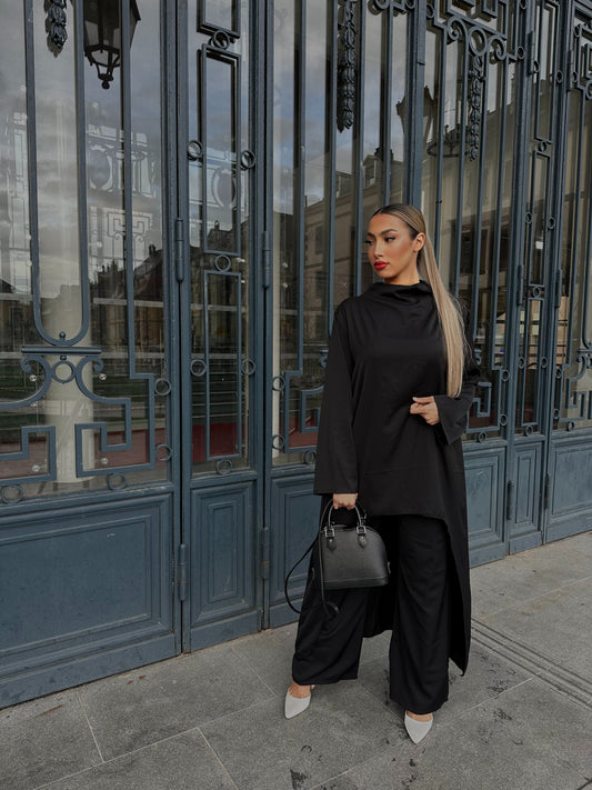 Ensemble noir style abaya