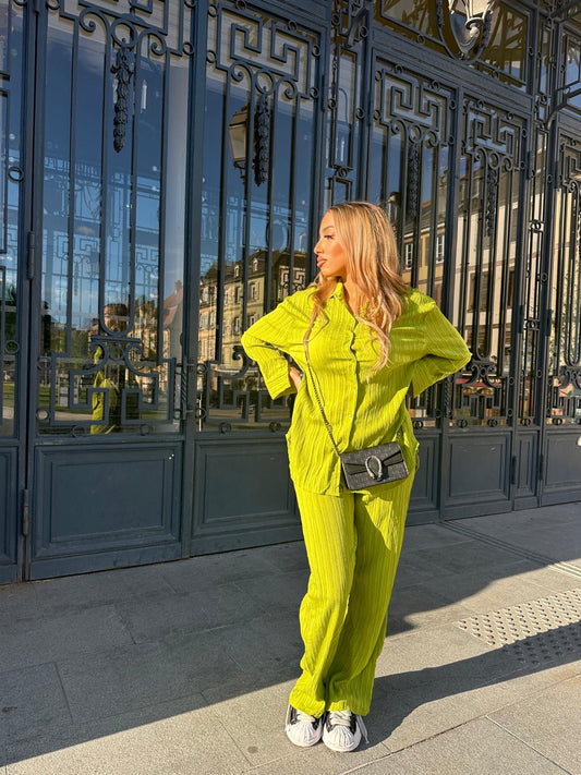 Ensemble chemise vert clair