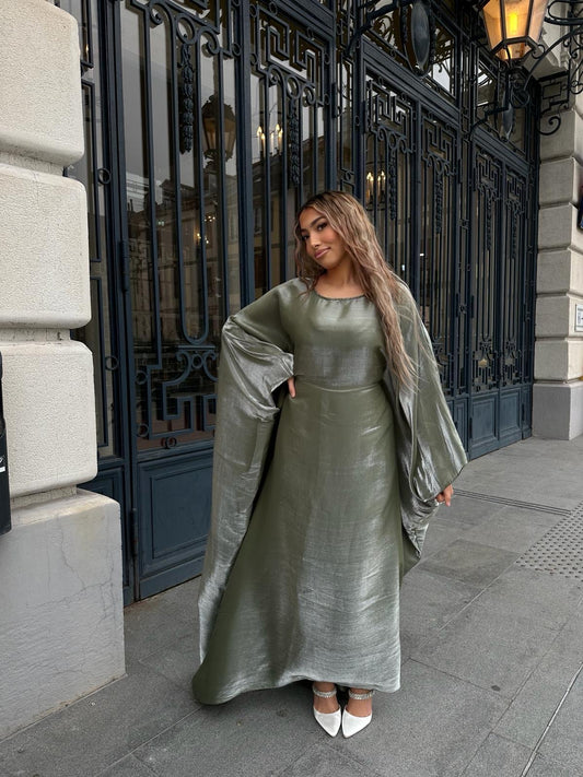 Abaya verte serrée