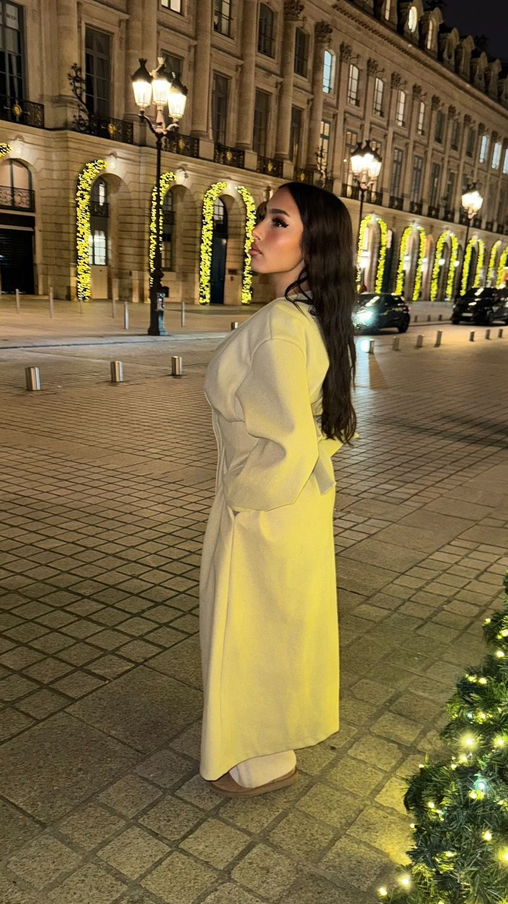 Veste longue cintrée