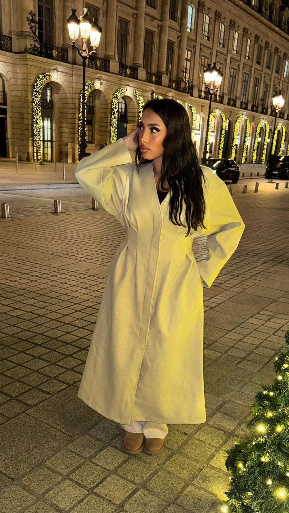 Veste longue cintrée