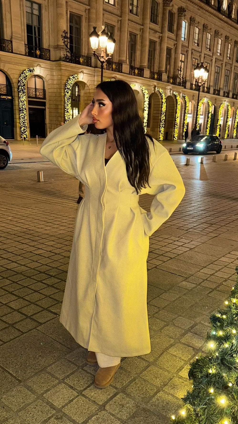 Veste longue cintrée